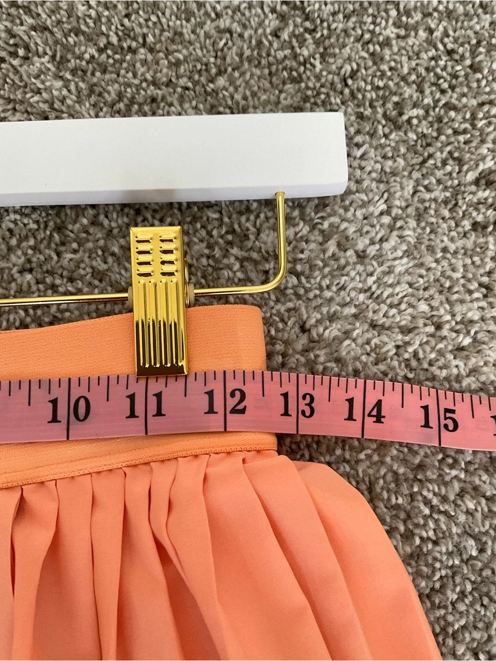 ALO Yoga Coral Orange Pleated Skater Skirt